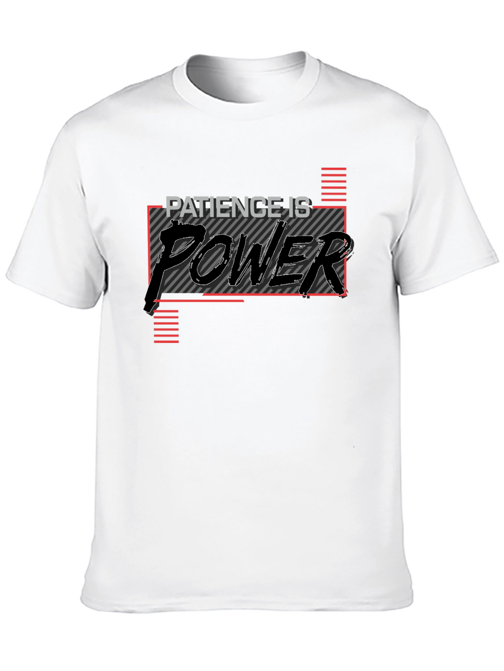 Patience is Power Graphic Tee - Motivational Black T-Shirt