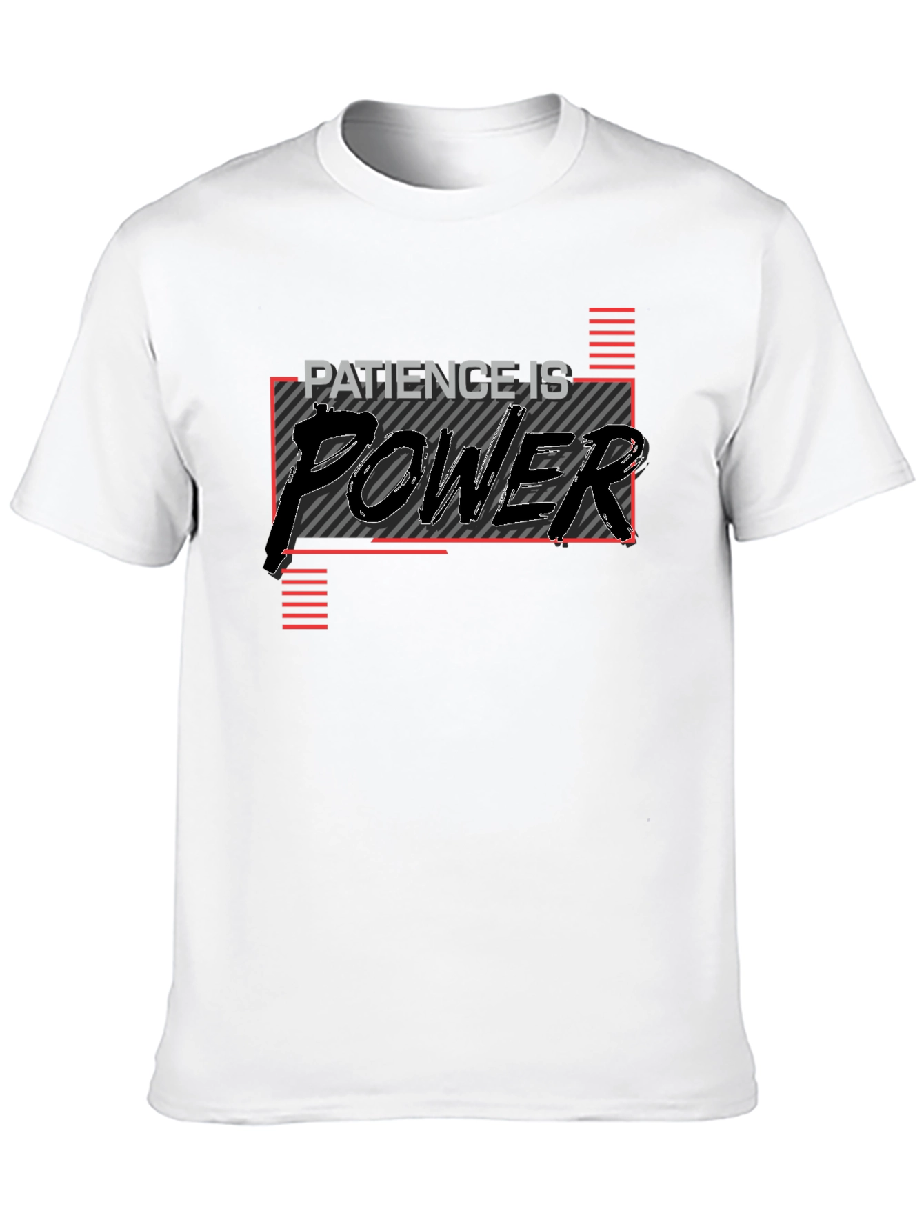 Patience is Power Graphic Tee - Motivational Black T-Shirt