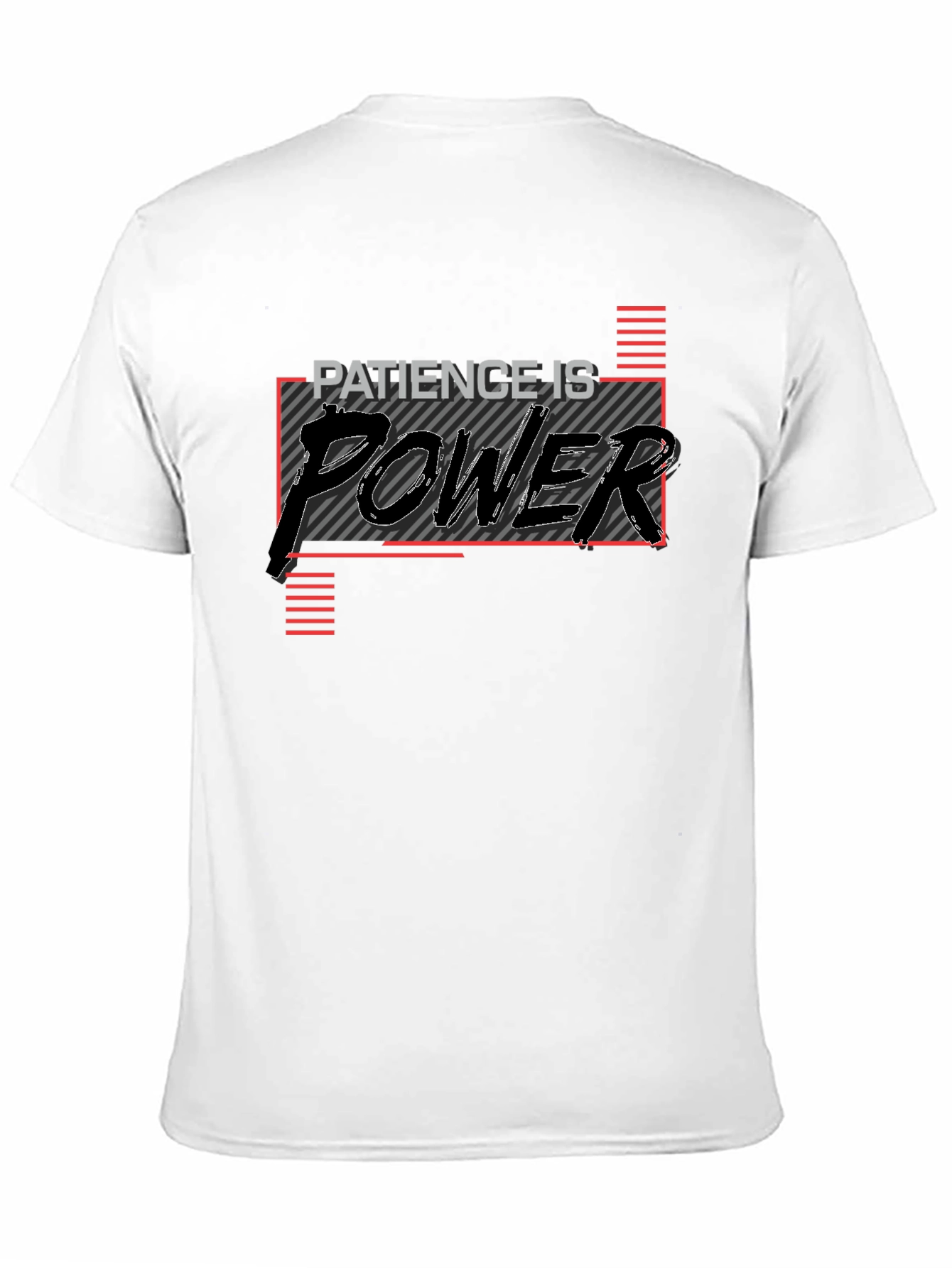 Patience is Power Graphic Tee - Motivational Black T-Shirt