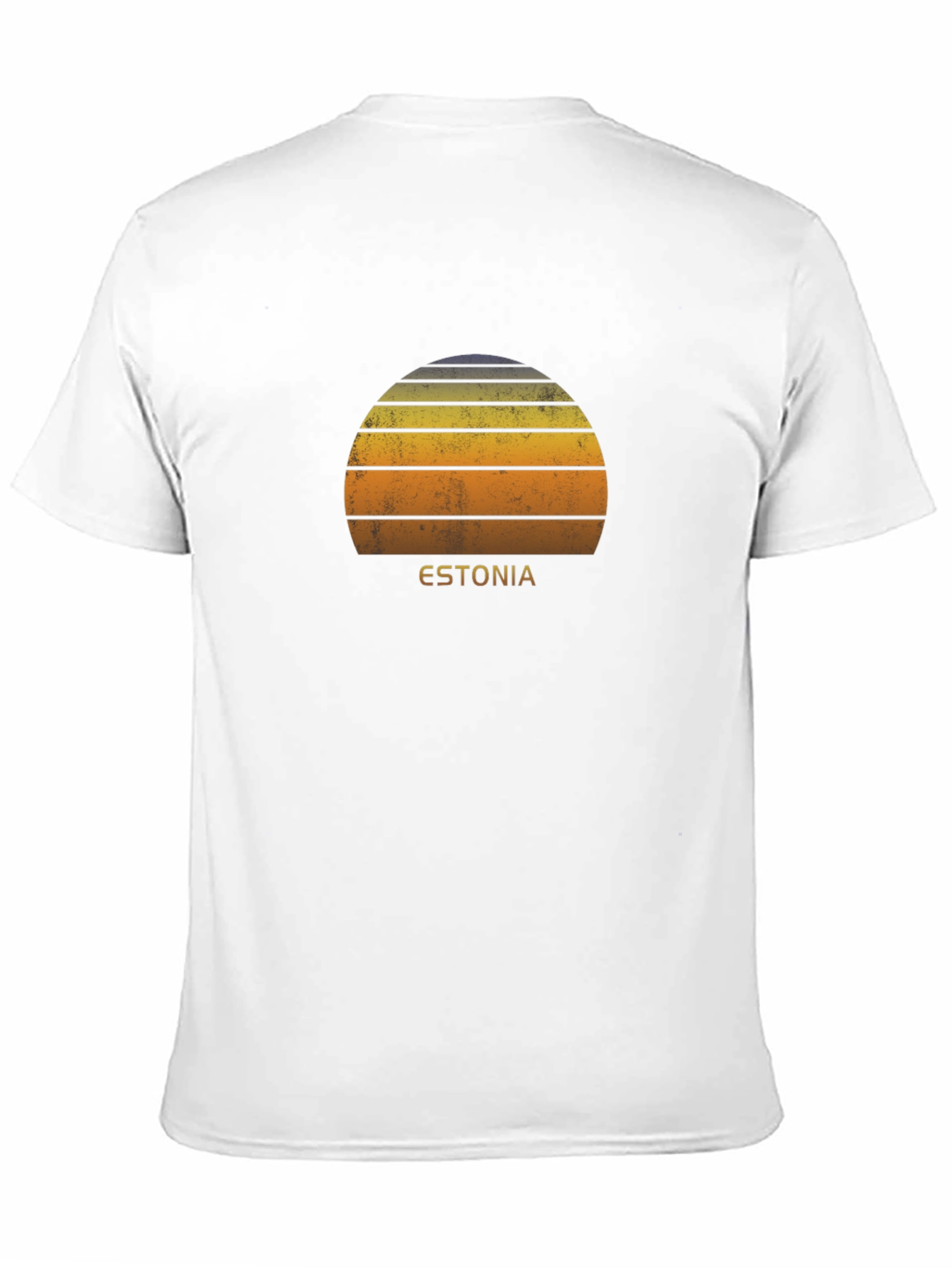 Retro Estonia Sunset Graphic T-Shirt