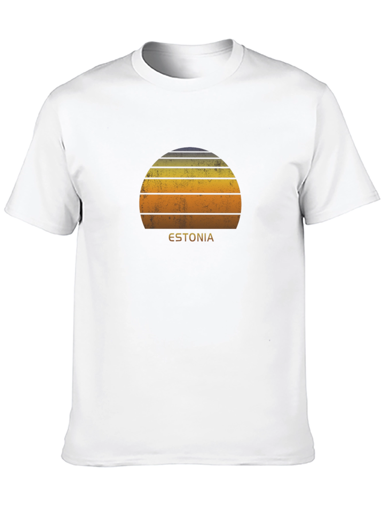 Retro Estonia Sunset Graphic T-Shirt