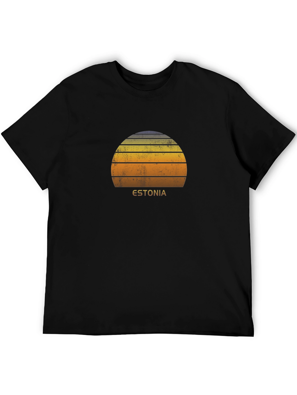 Retro Estonia Sunset Graphic T-Shirt