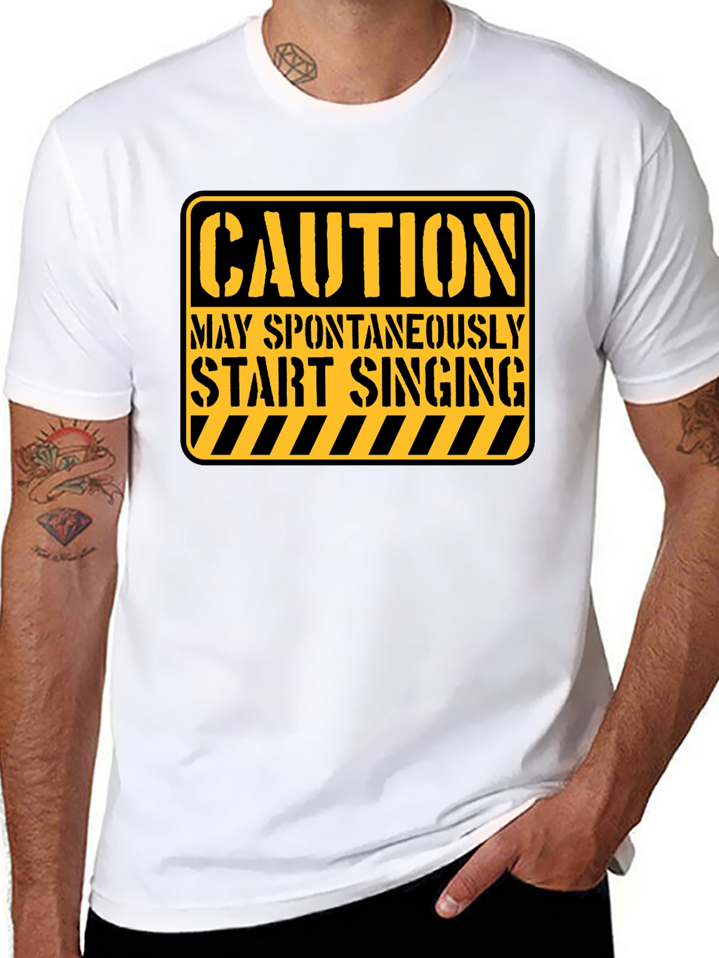 Caution May Spontaneously Start Singing Funny T-Shirt