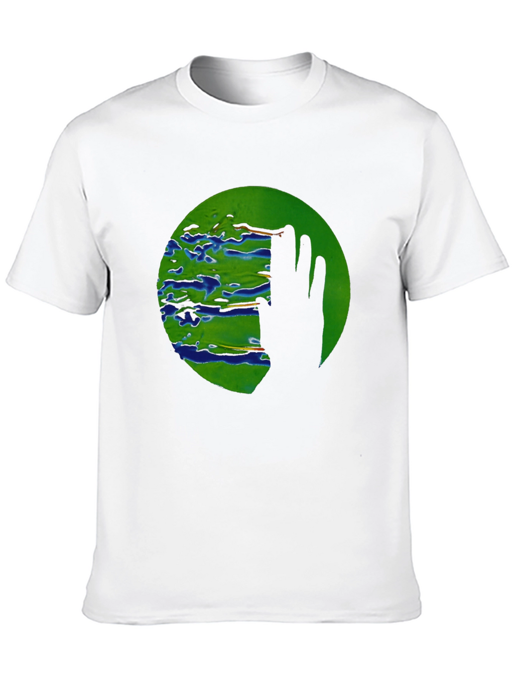 Abstract Earth Graphic Black T-Shirt