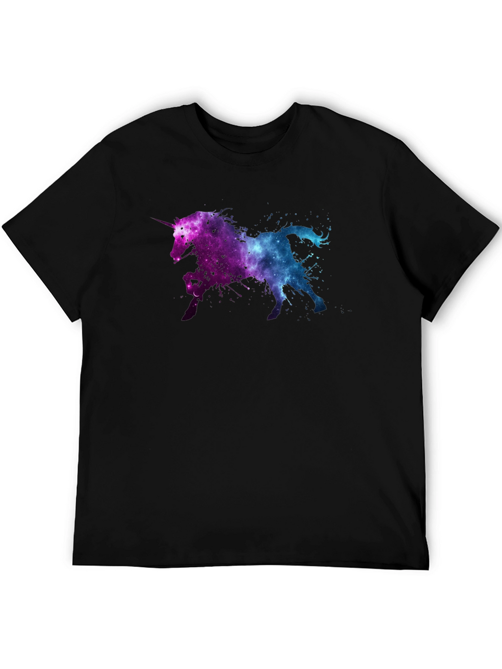 Galaxy Unicorn Black T-Shirt