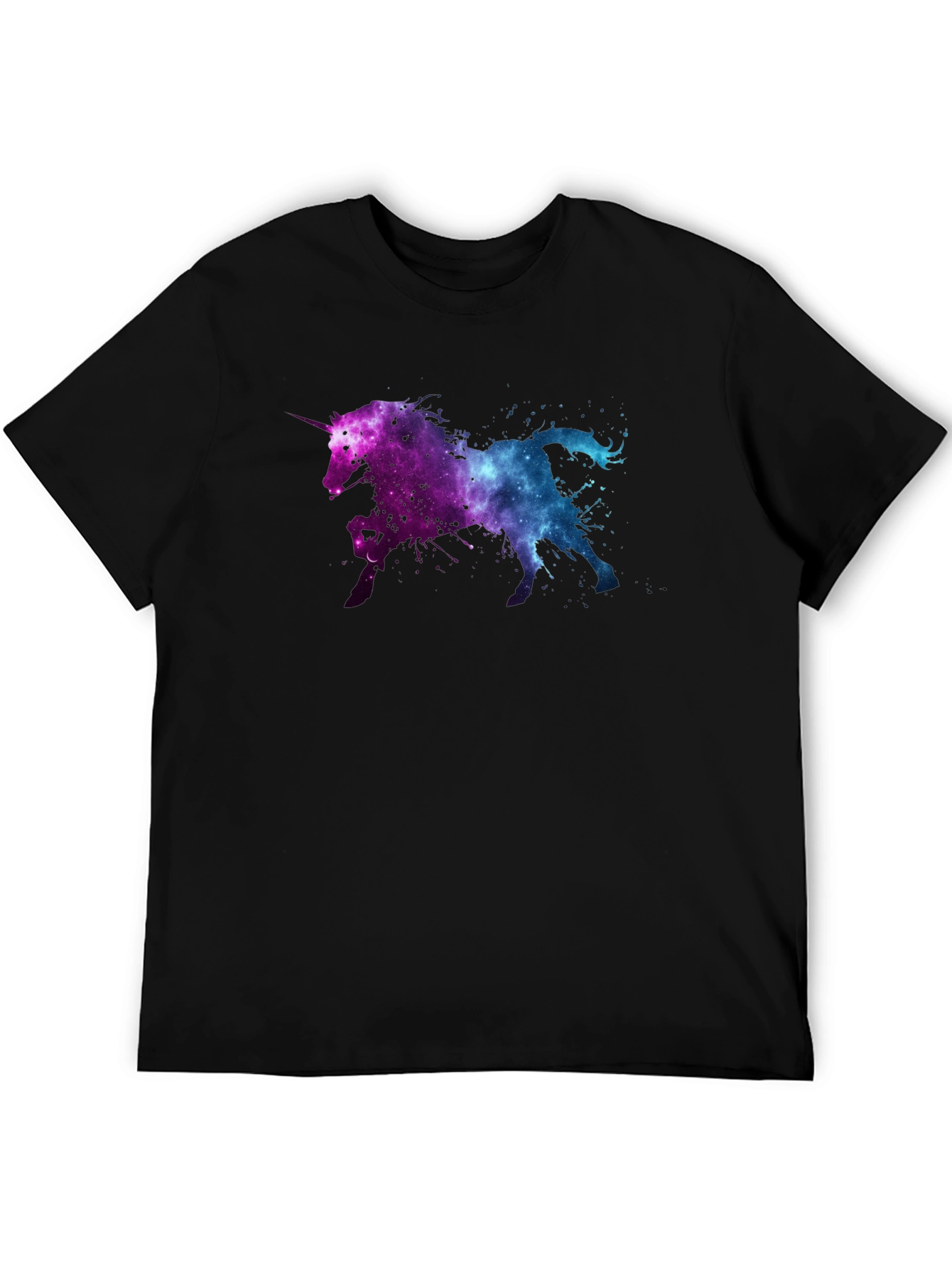 Galaxy Unicorn Black T-Shirt
