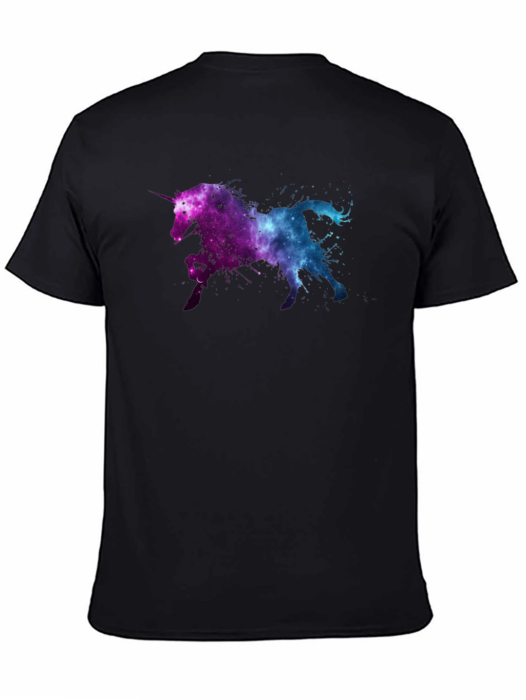 Galaxy Unicorn Black T-Shirt