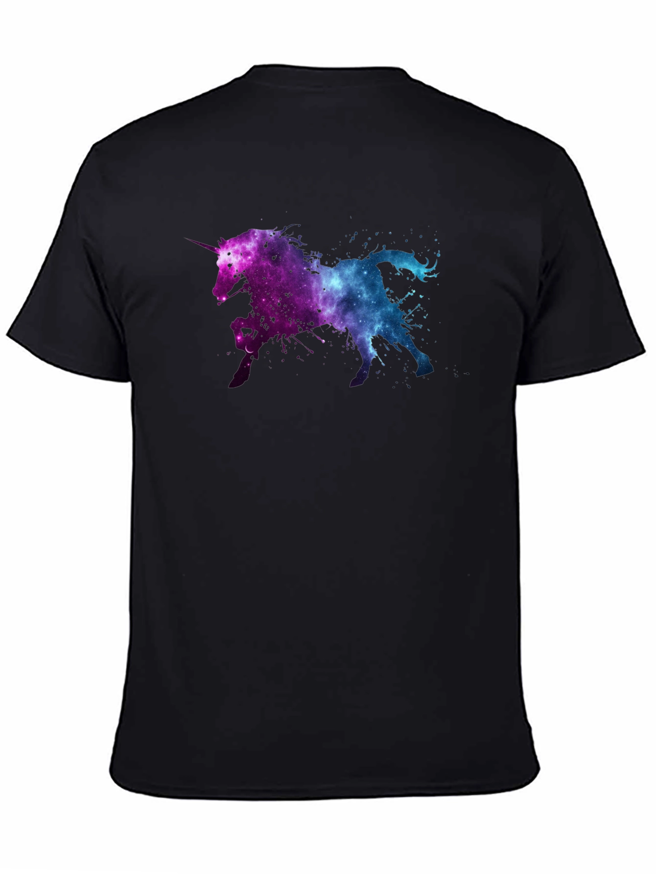 Galaxy Unicorn Black T-Shirt