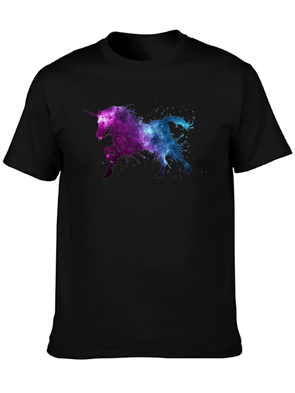 Galaxy Unicorn Black T-Shirt
