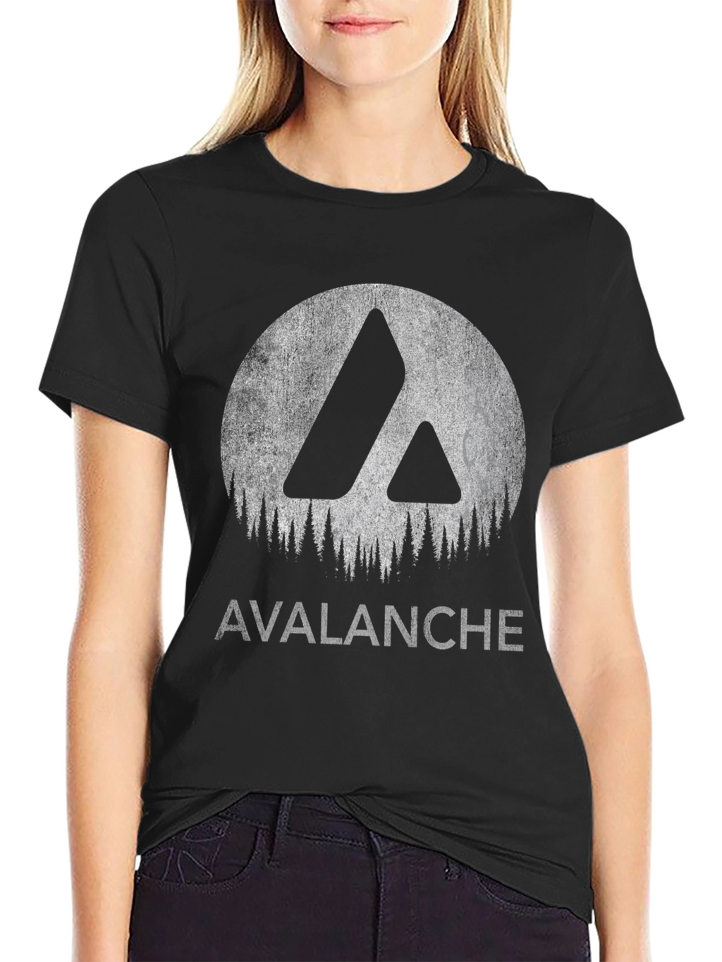 Avalanche Graphic Tee - Black Cotton Blend T-Shirt