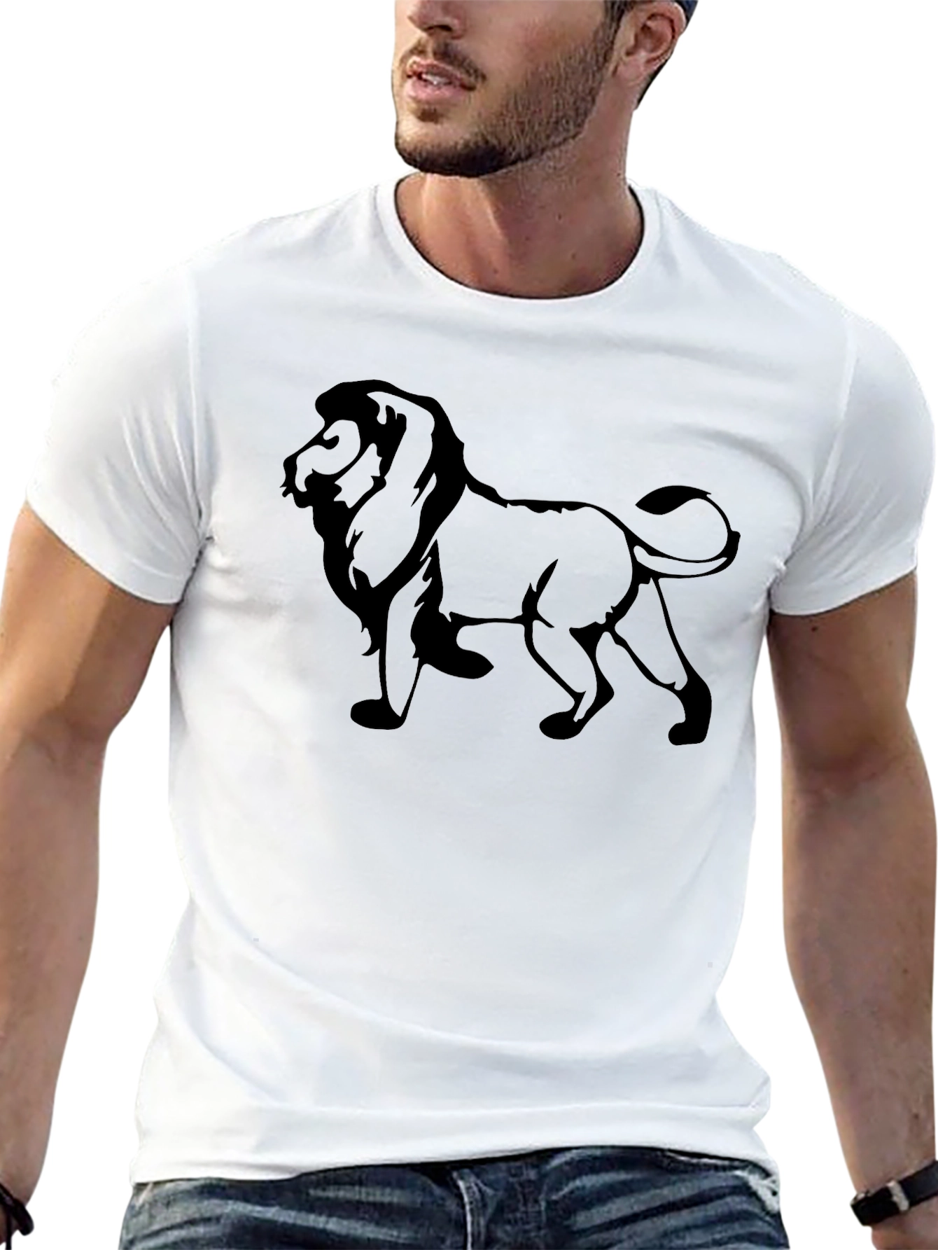 Lion Graphic T-Shirt - Classic Black Tee