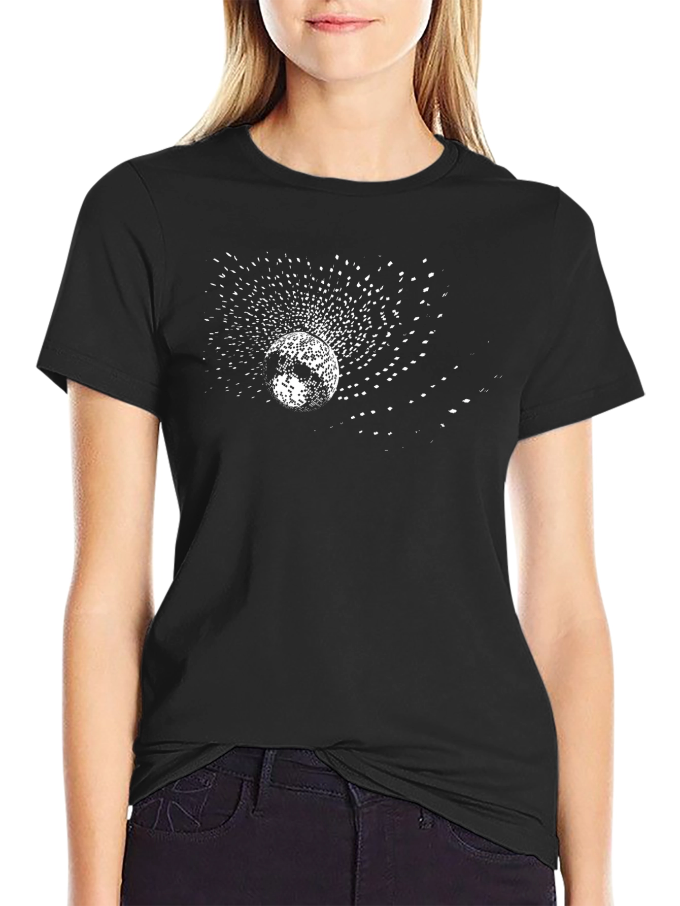 Cosmic Burst Black T-Shirt - Unique Graphic Tee