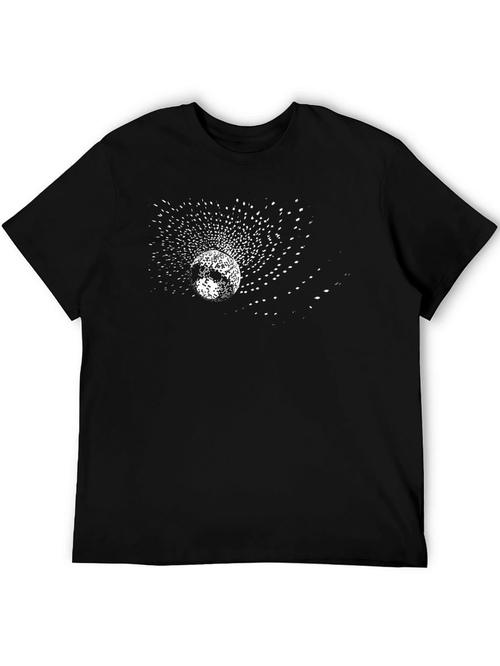 Cosmic Burst Black T-Shirt - Unique Graphic Tee