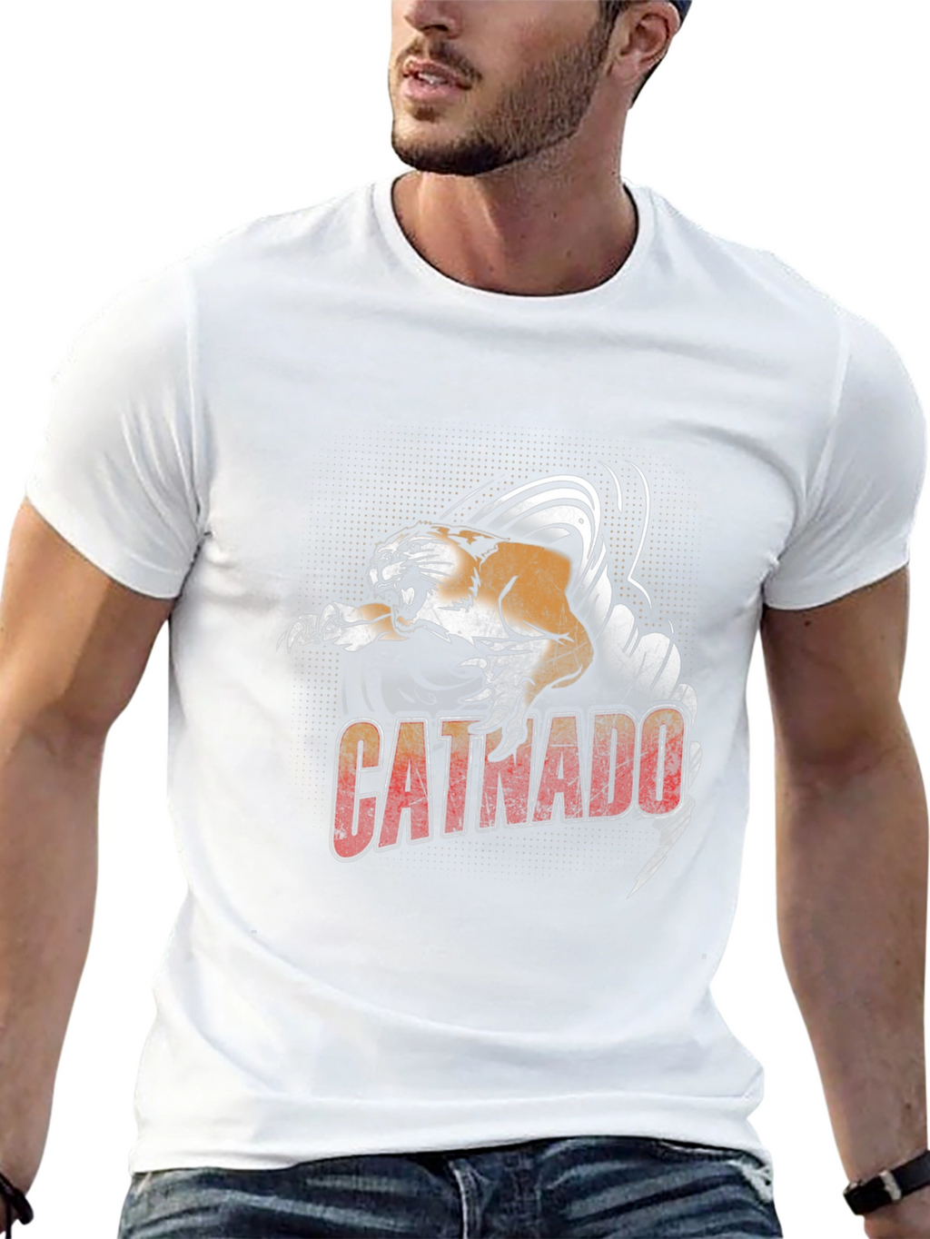 Catnado Graphic Tee - Fierce Feline Tornado T-Shirt