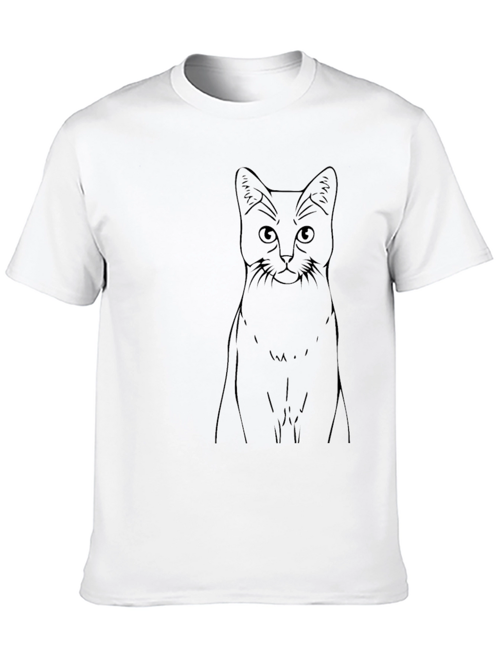 Mens Black Cat Graphic Tee - Modern Style