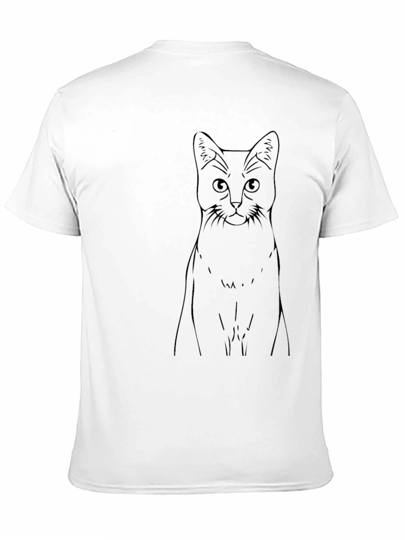 Mens Black Cat Graphic Tee - Modern Style