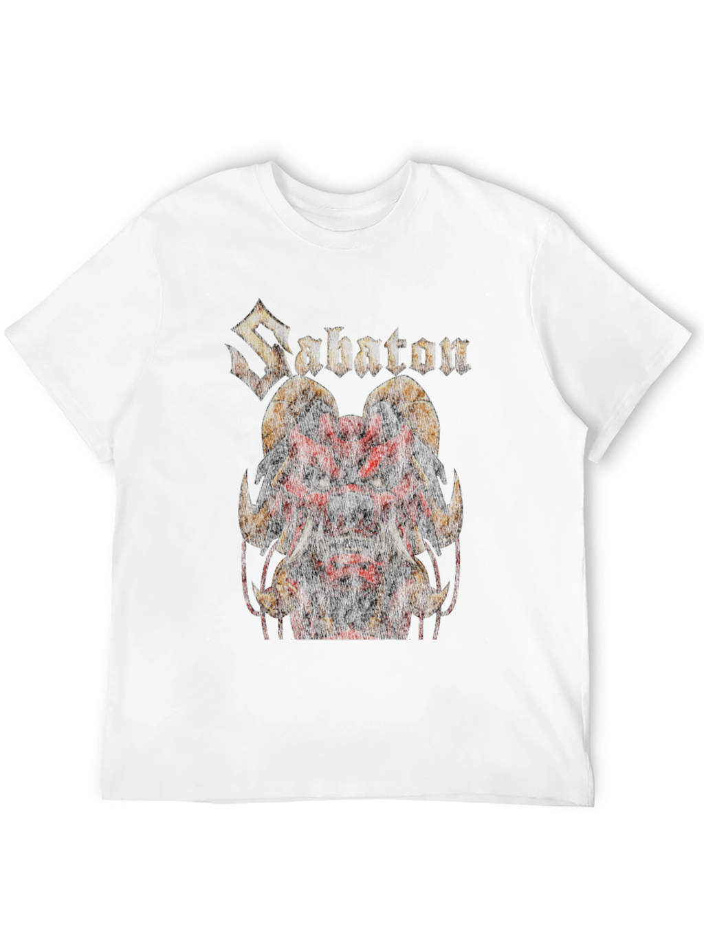Sabaton Horned Demon Graphic Black T-Shirt