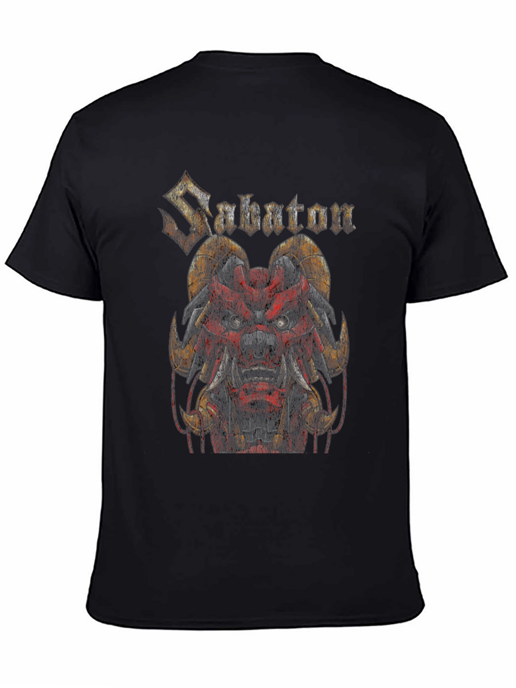 Sabaton Horned Demon Graphic Black T-Shirt