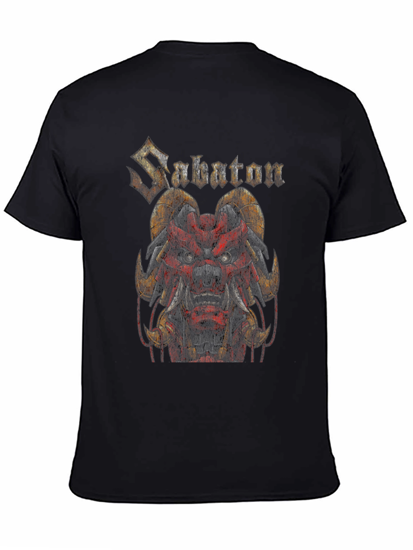 Sabaton Horned Demon Graphic Black T-Shirt