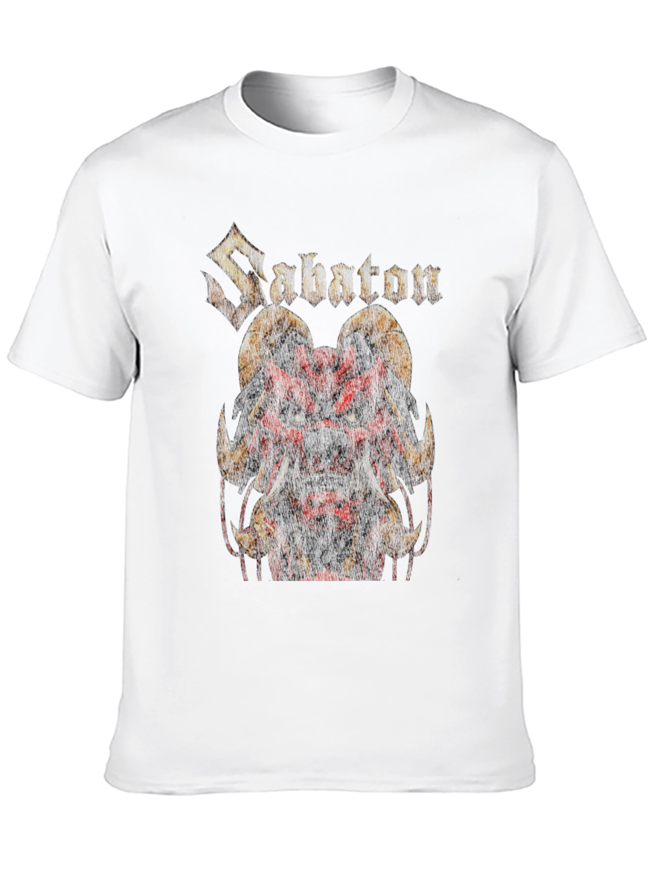 Sabaton Horned Demon Graphic Black T-Shirt
