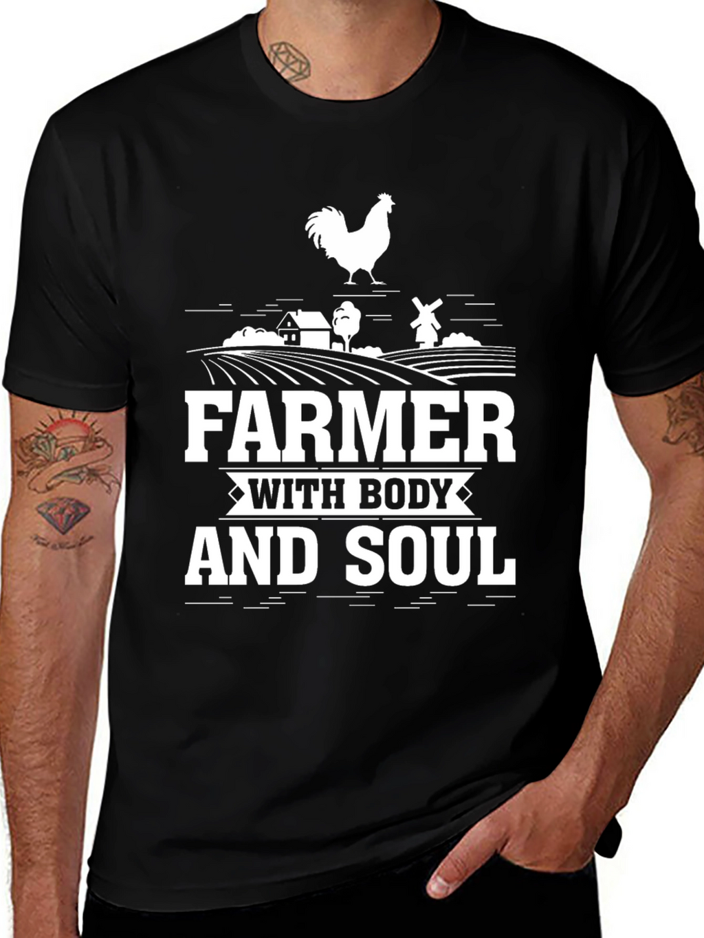 Farmer With Body and Soul Graphic Tee