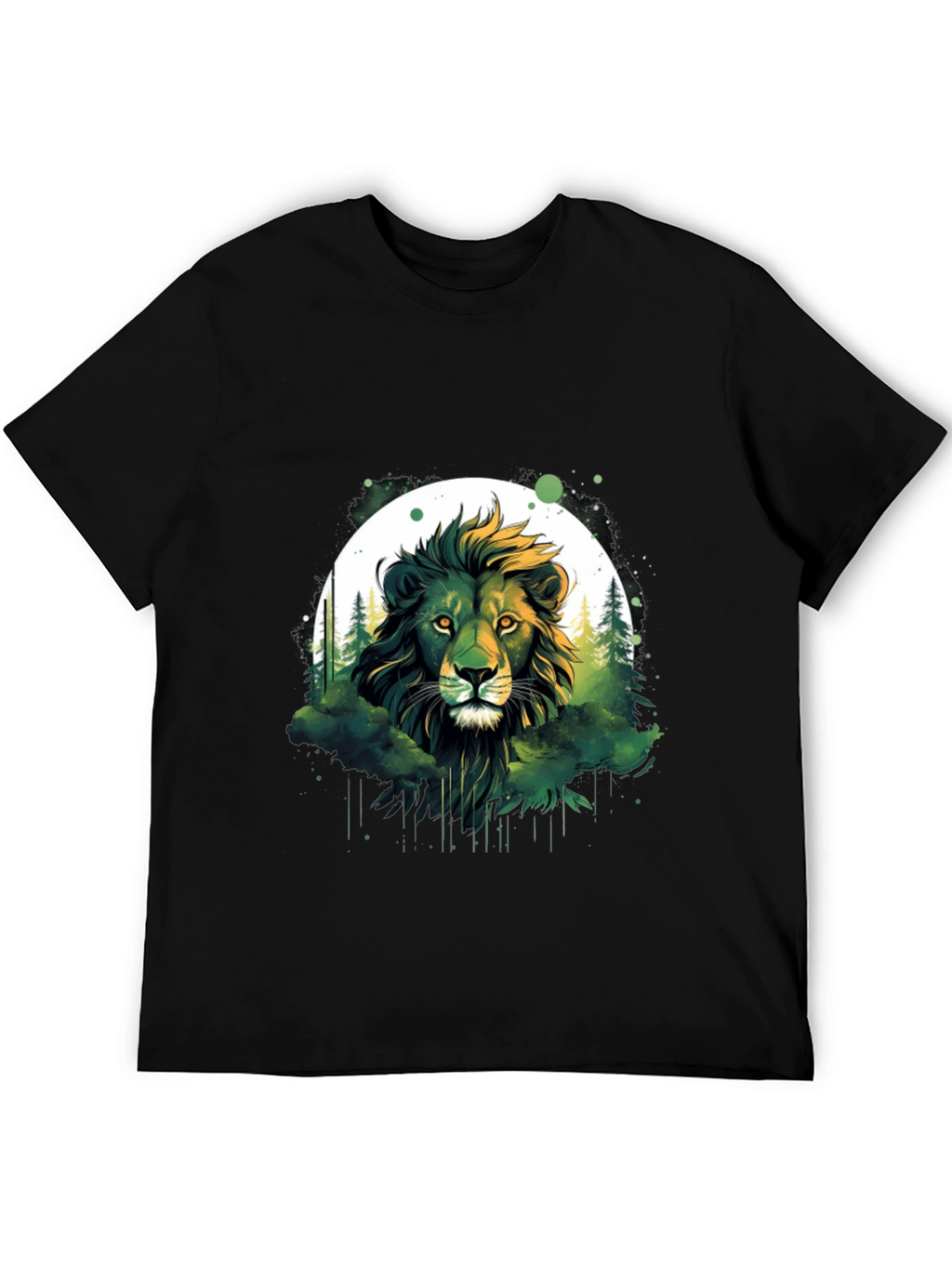 Lion Forest Graphic Tee - Nature Inspired Design