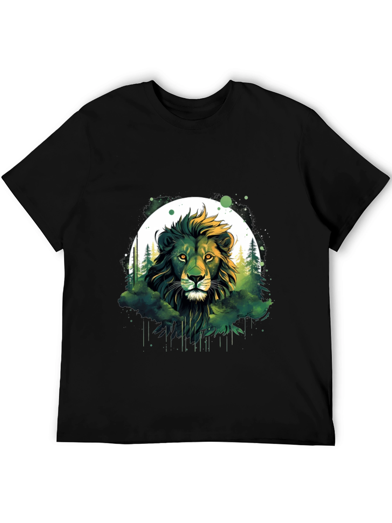 Lion Forest Graphic Tee - Nature Inspired Design