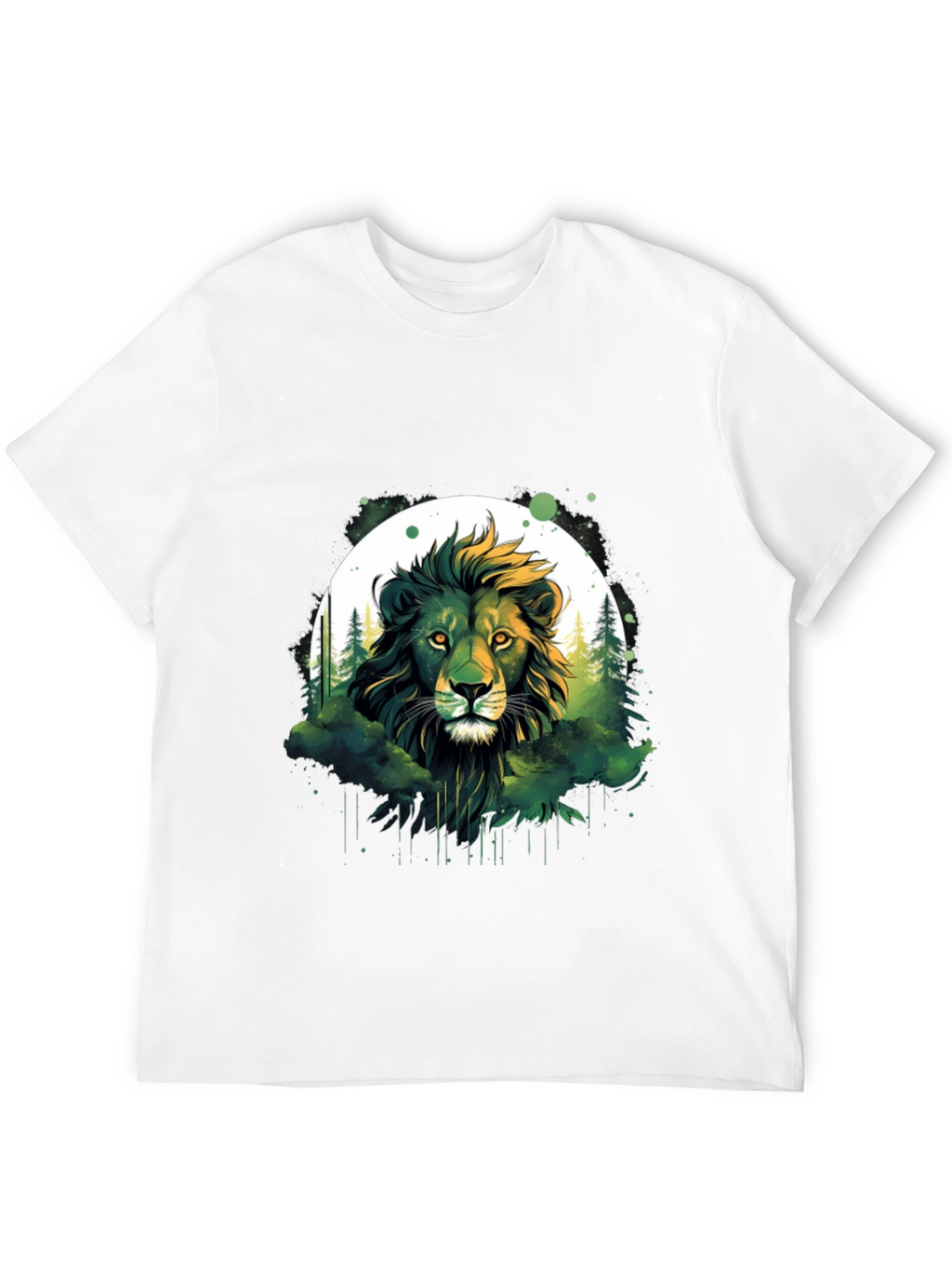 Lion Forest Graphic Tee - Nature Inspired Design