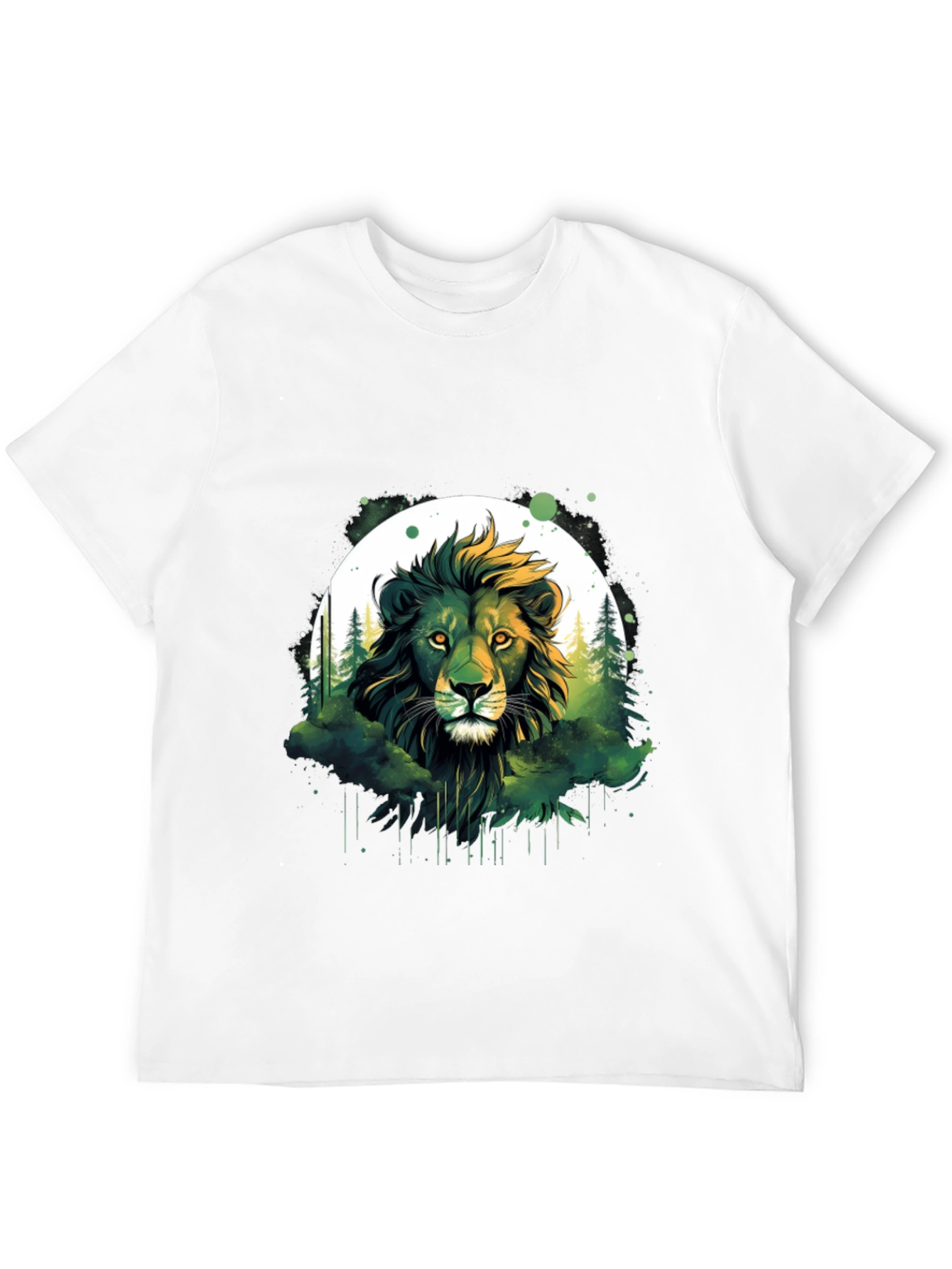 Lion Forest Graphic Tee - Nature Inspired Design