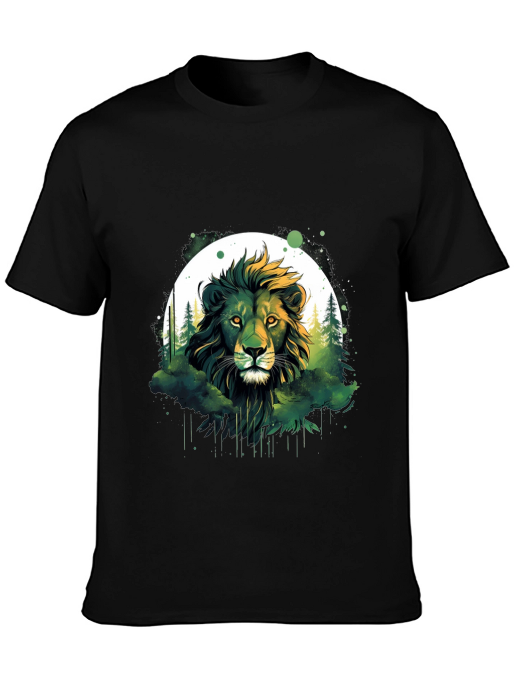 Lion Forest Graphic Tee - Nature Inspired Design