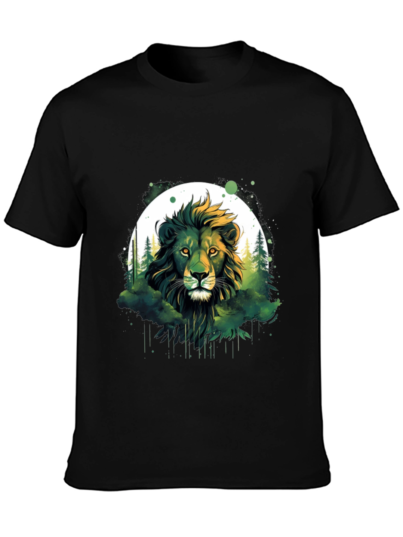 Lion Forest Graphic Tee - Nature Inspired Design