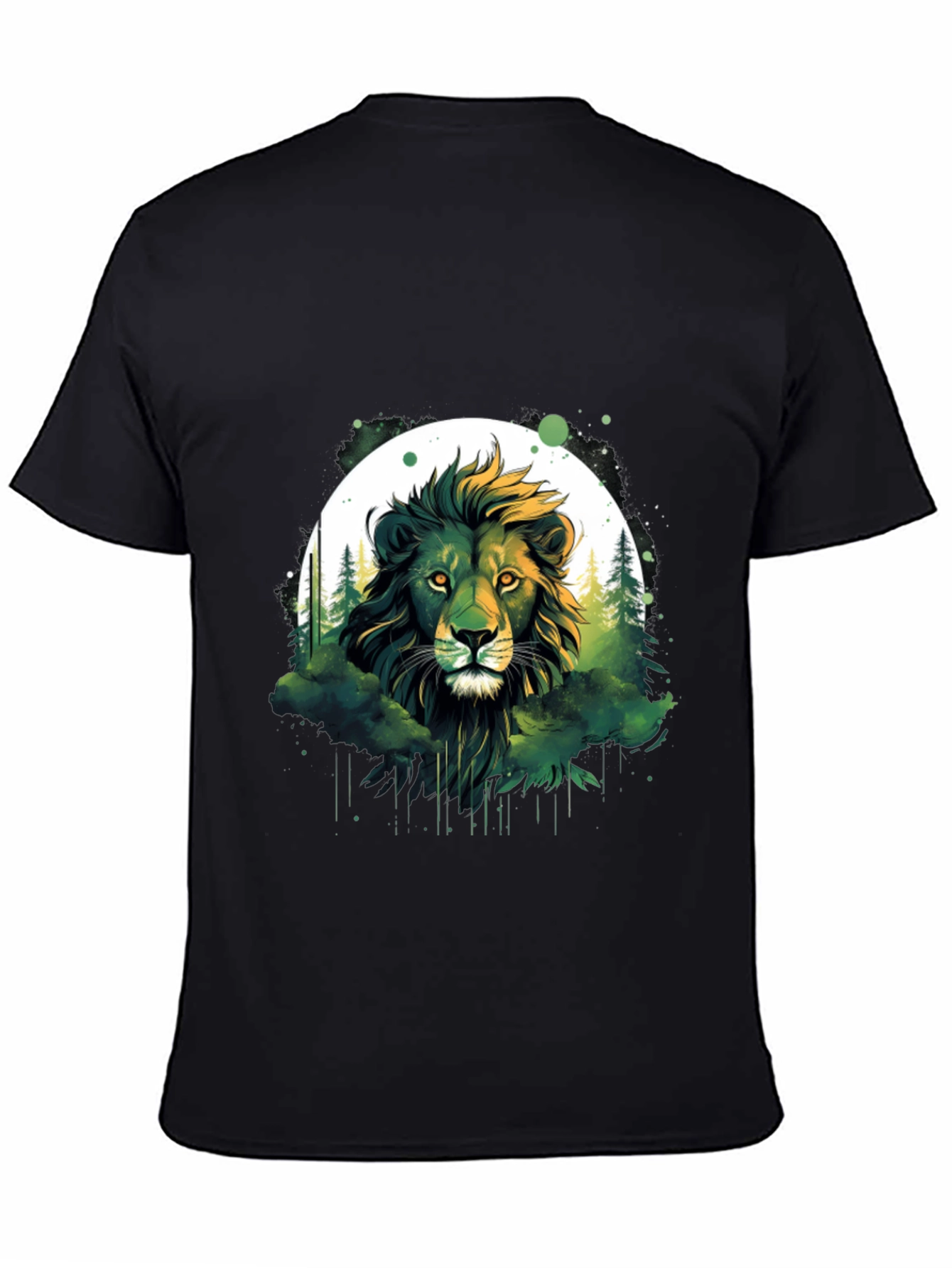 Lion Forest Graphic Tee - Nature Inspired Design