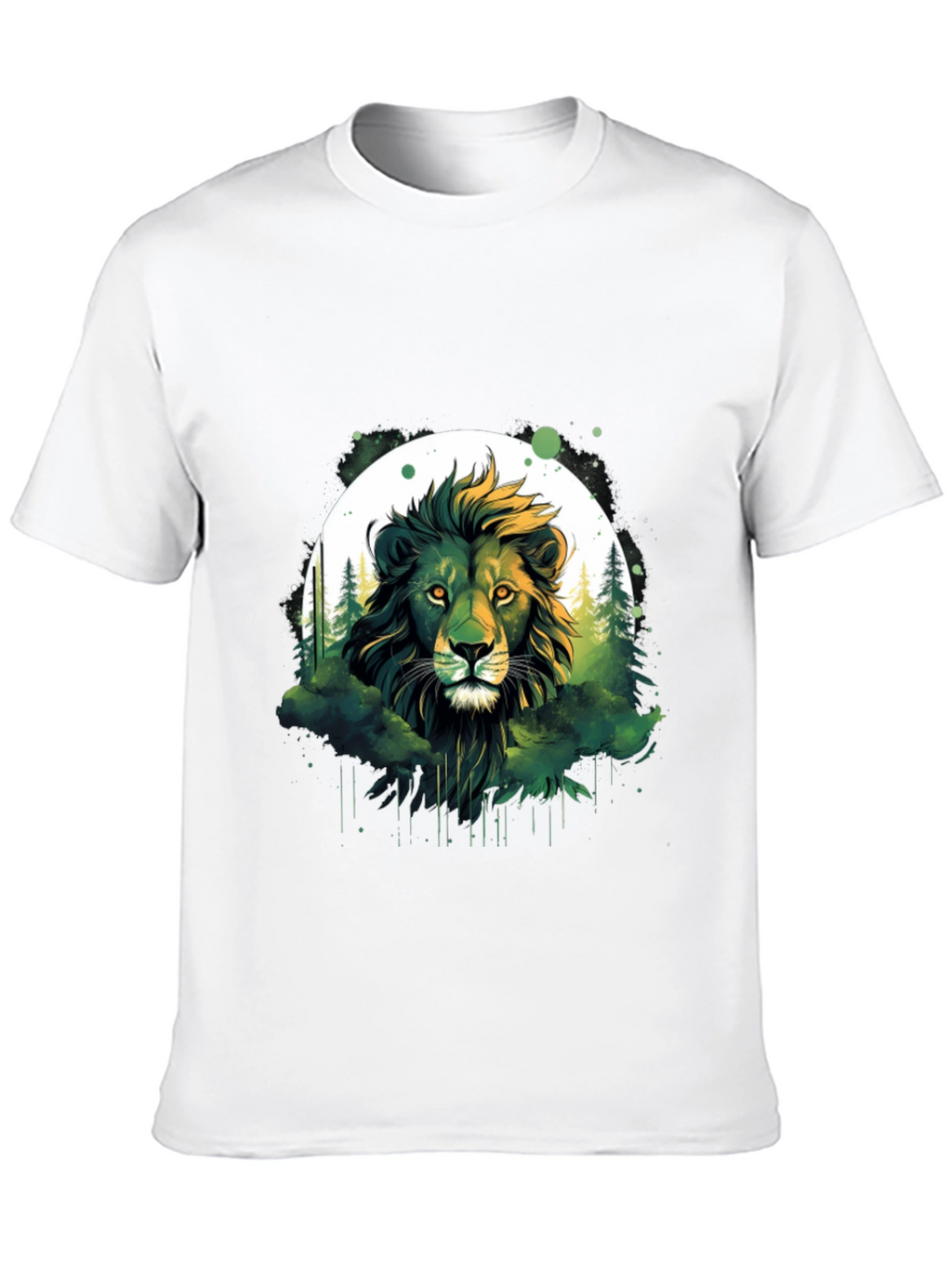 Lion Forest Graphic Tee - Nature Inspired Design