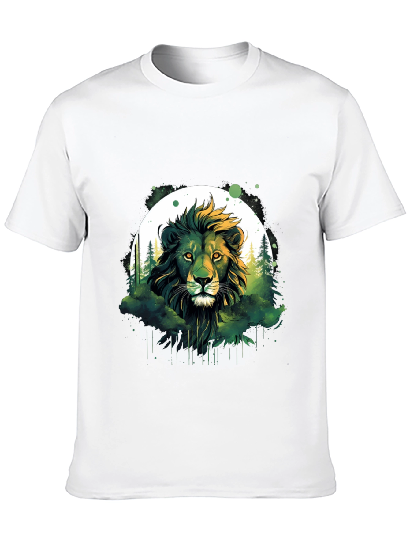 Lion Forest Graphic Tee - Nature Inspired Design