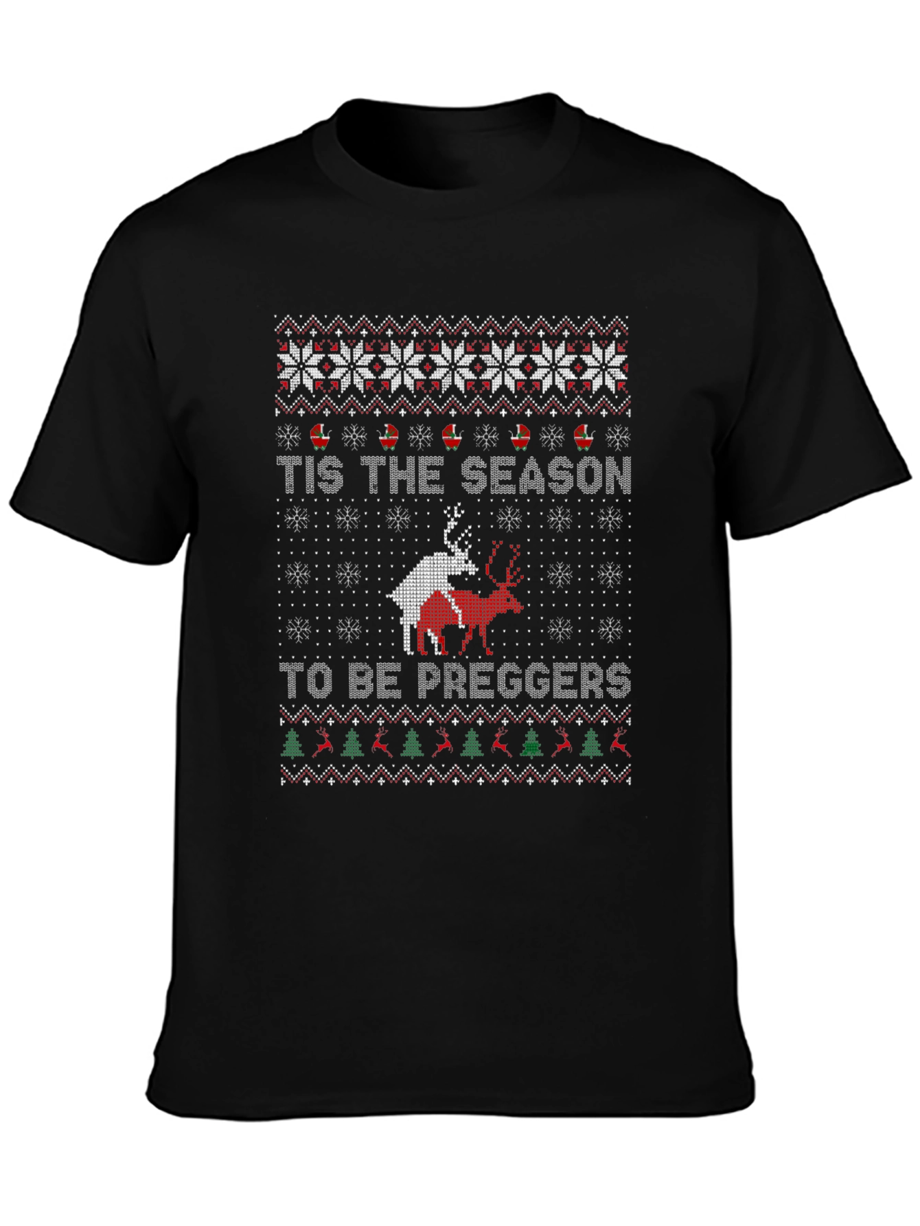 Funny Christmas T-Shirt - Tis the Season to be Preggers