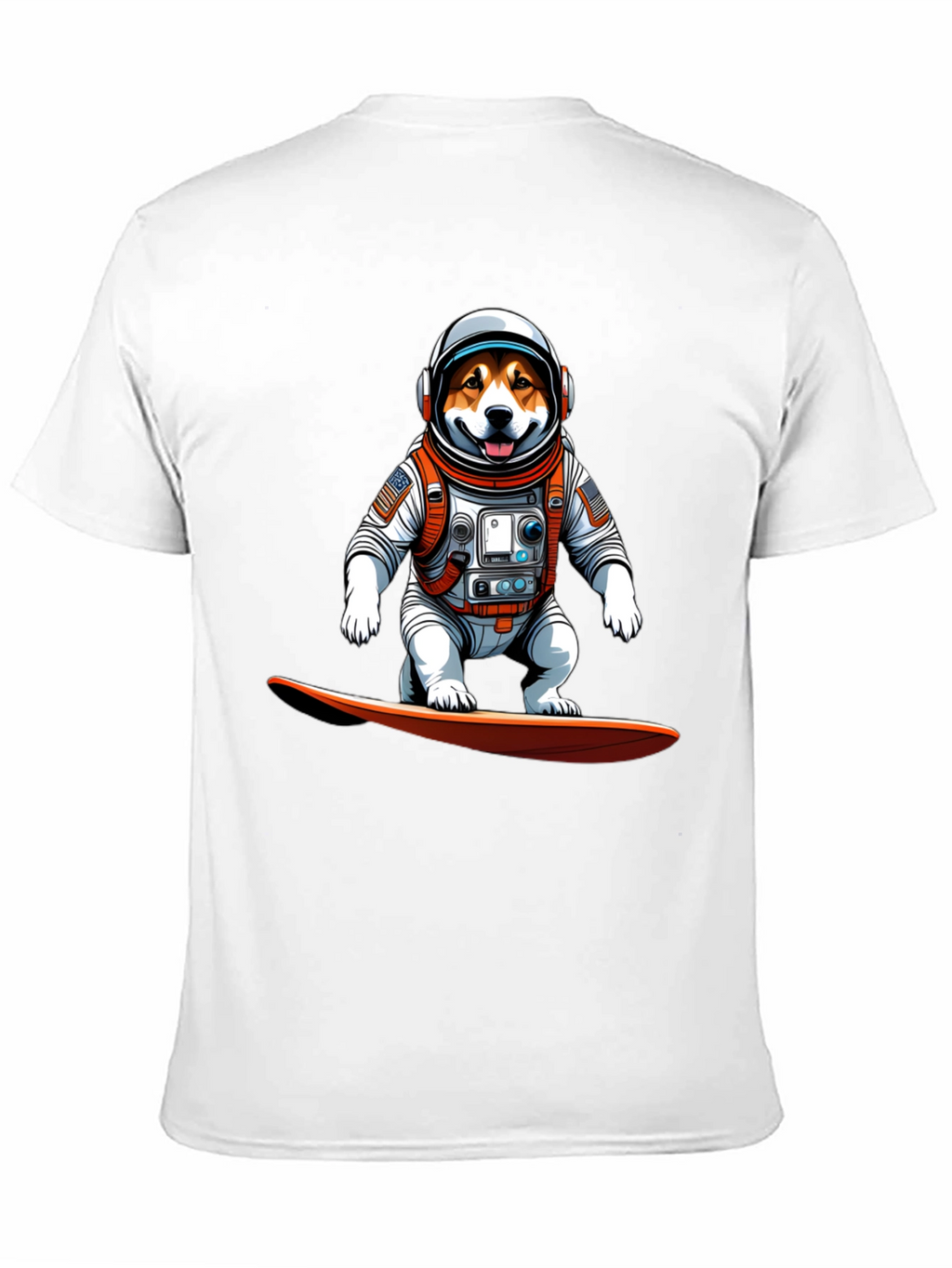 Astronaut Dog Surfing T-Shirt