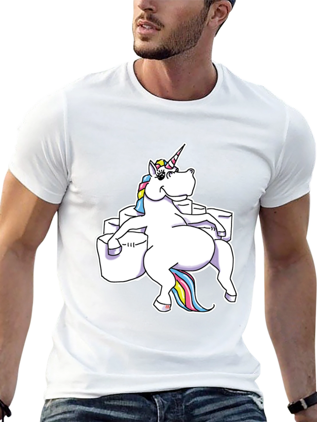 Unicorn Sitting on Toilet Paper T-Shirt