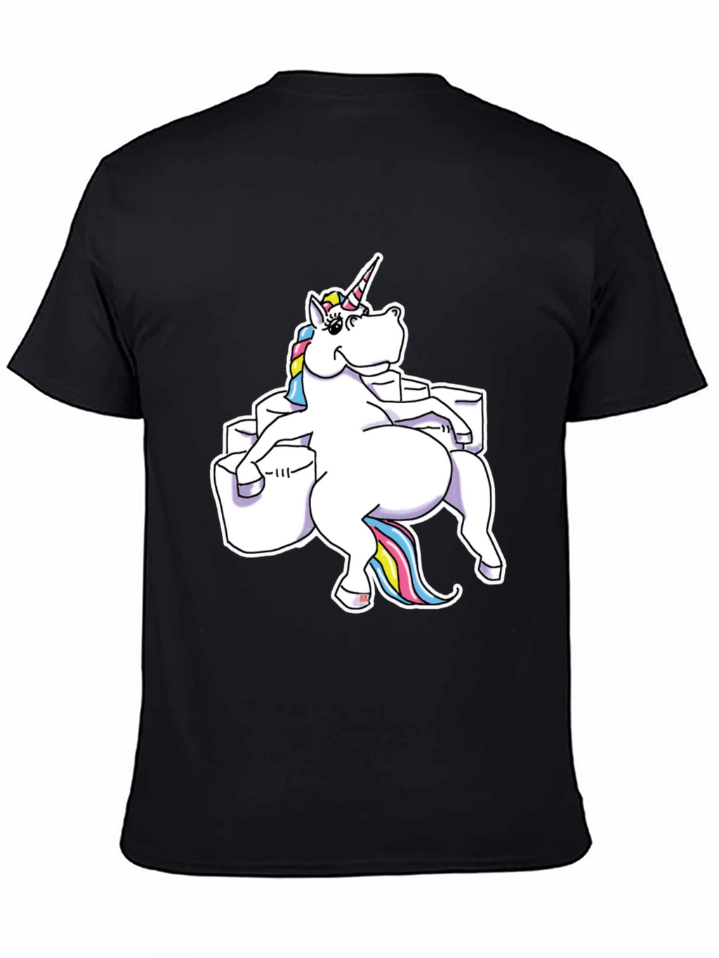 Unicorn Sitting on Toilet Paper T-Shirt