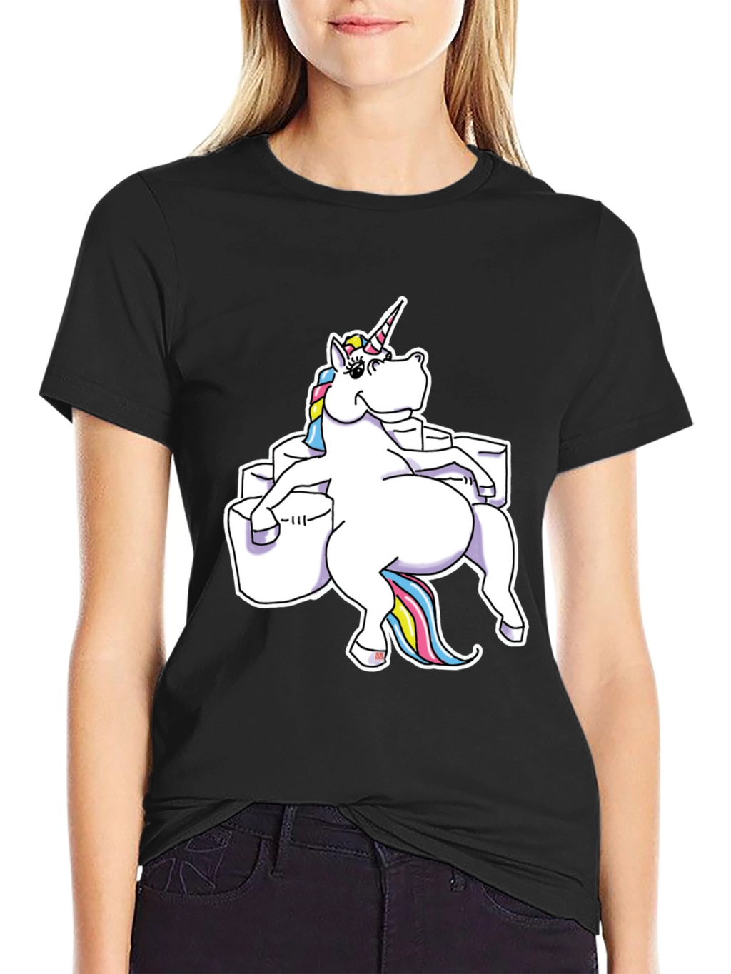 Unicorn Sitting on Toilet Paper T-Shirt