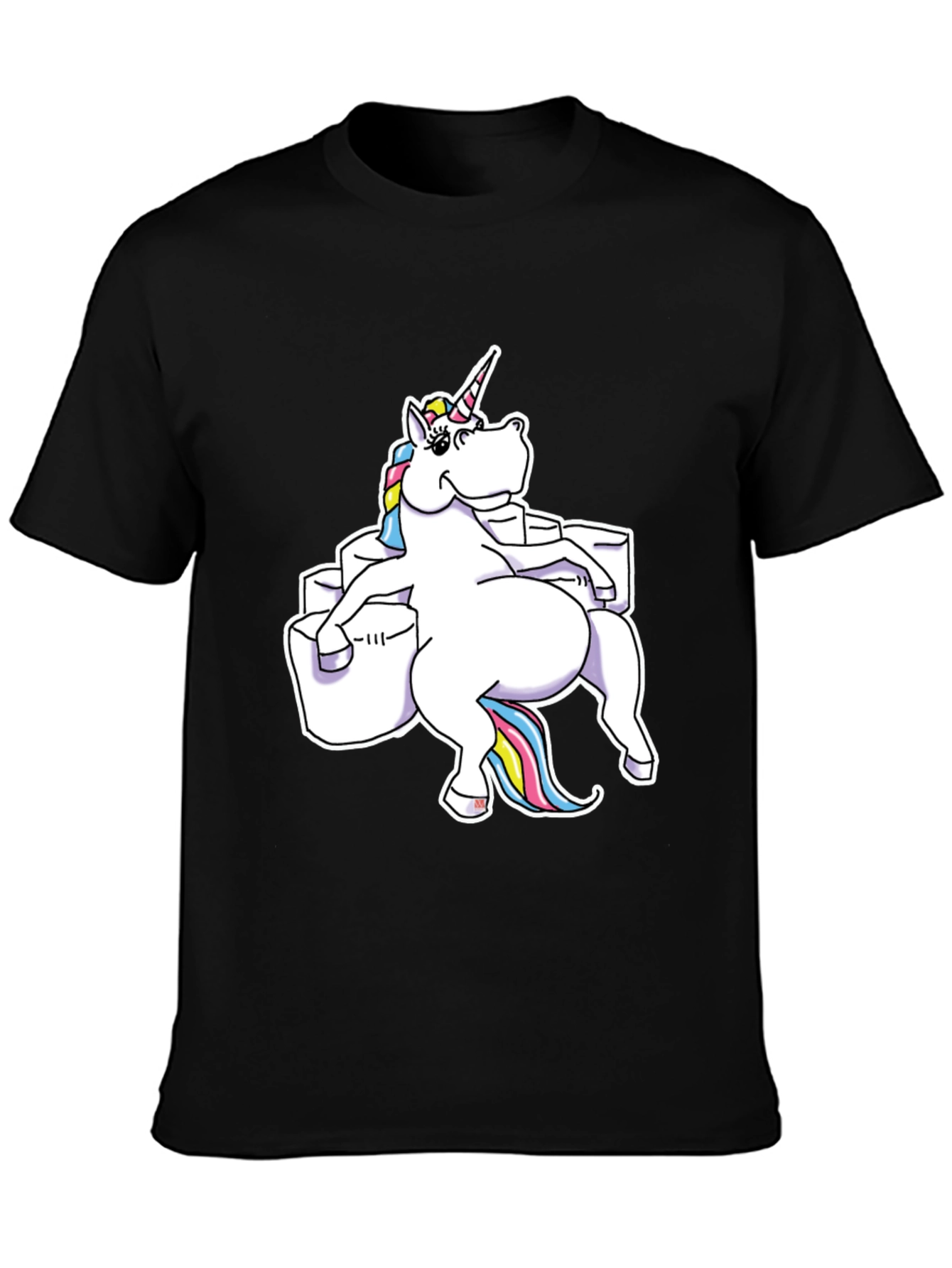 Unicorn Sitting on Toilet Paper T-Shirt
