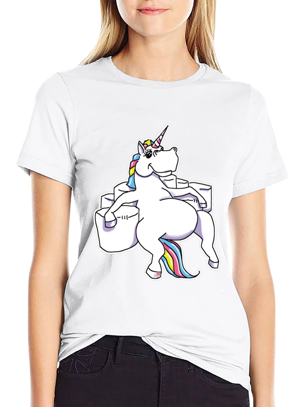 Unicorn Sitting on Toilet Paper T-Shirt