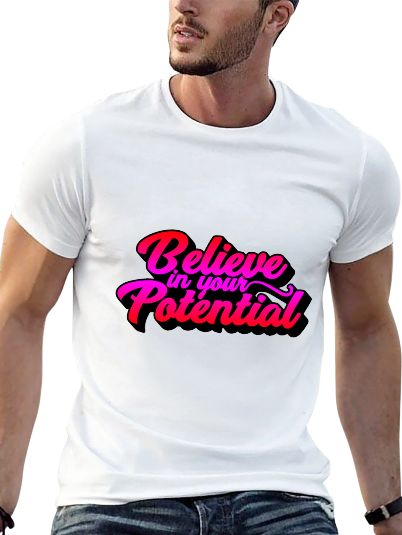 Believe in Your Potential Black T-Shirt