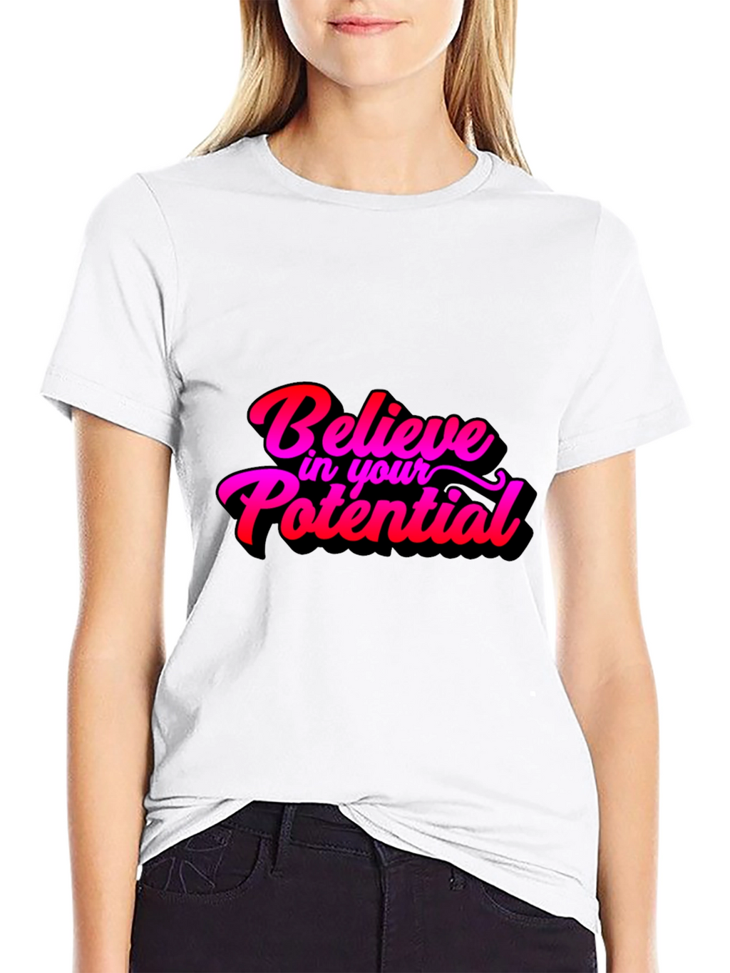 Believe in Your Potential Black T-Shirt
