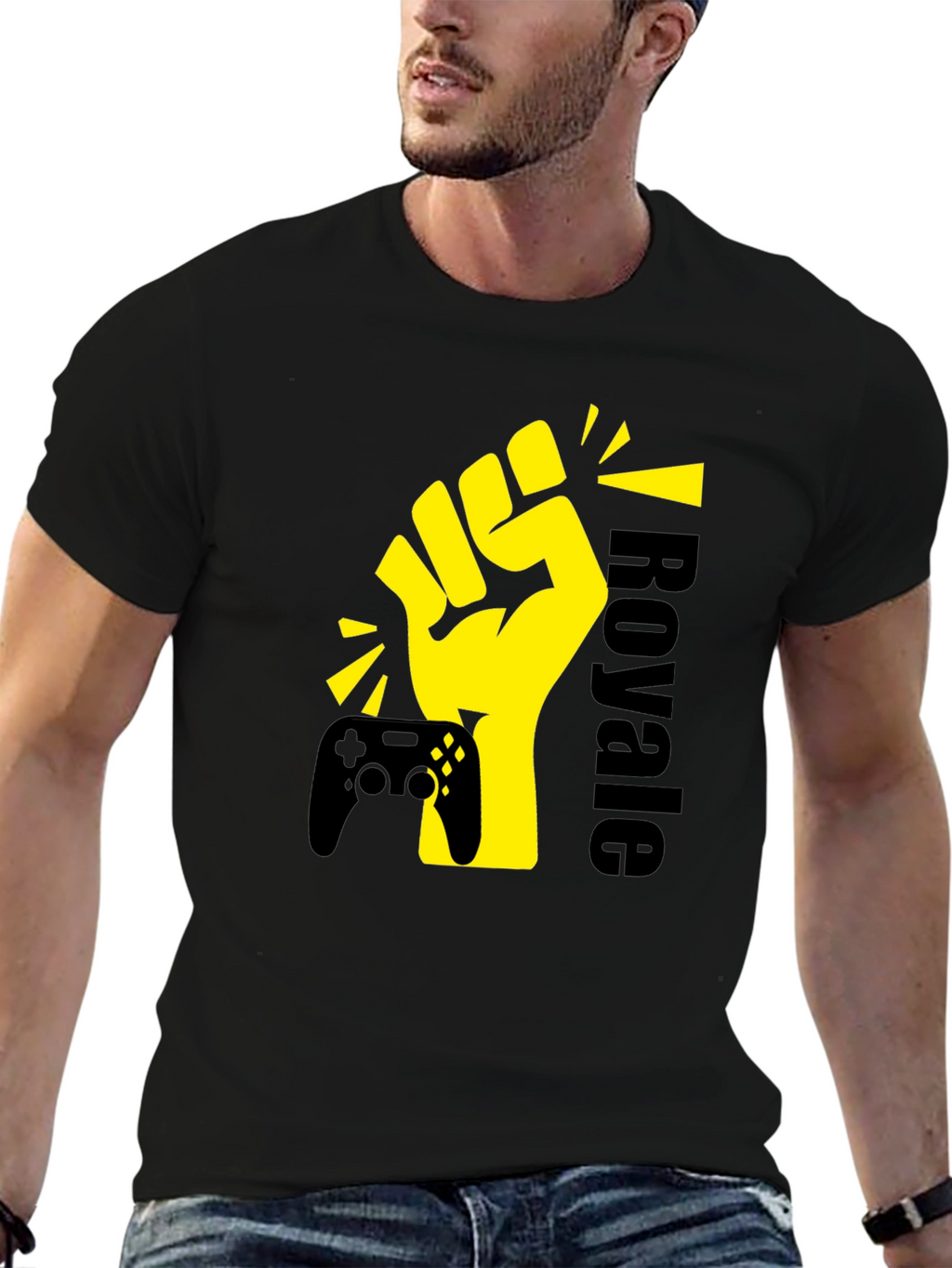 Gaming Royale Graphic T-Shirt - Black Cotton Tee