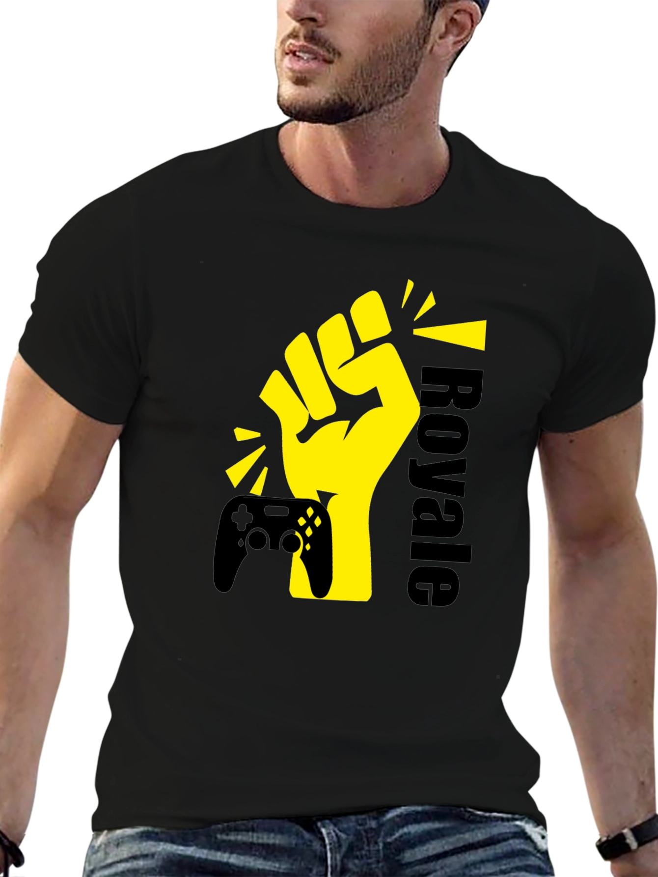 Gaming Royale Graphic T-Shirt - Black Cotton Tee