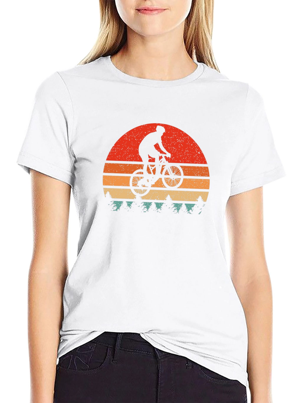 Mountain Bike Sunset Graphic Tee