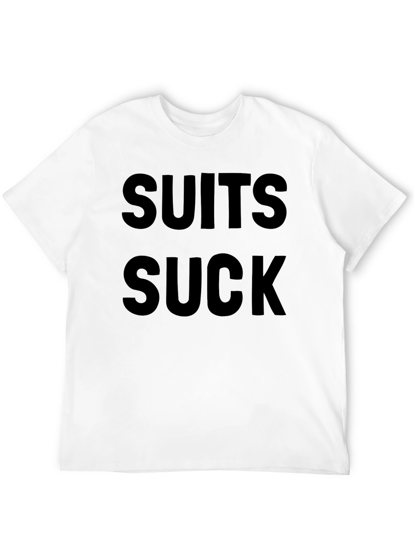 Suits Suck Black Graphic Tee - Casual Style