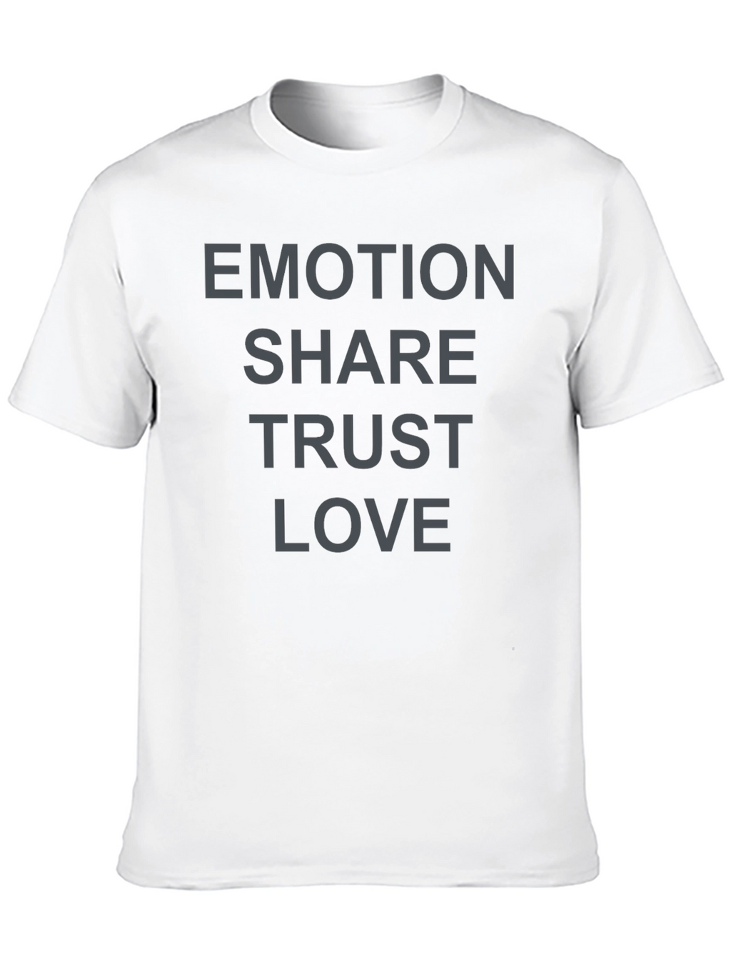 Emotion Share Trust Love Black T-Shirt