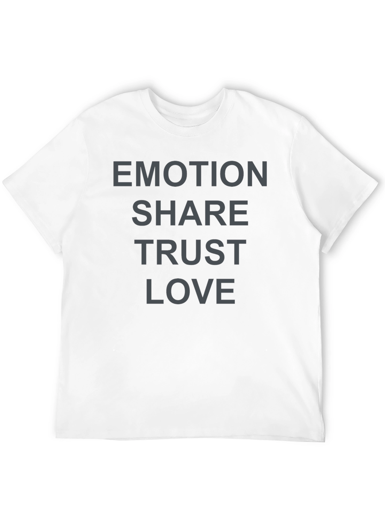 Emotion Share Trust Love Black T-Shirt