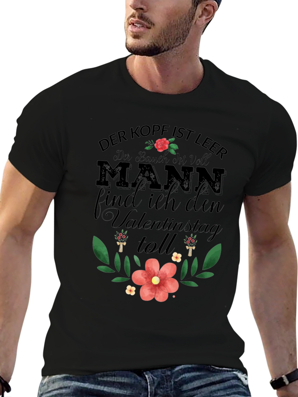 Mens Der Kopf Ist Leer Valentines T-Shirt